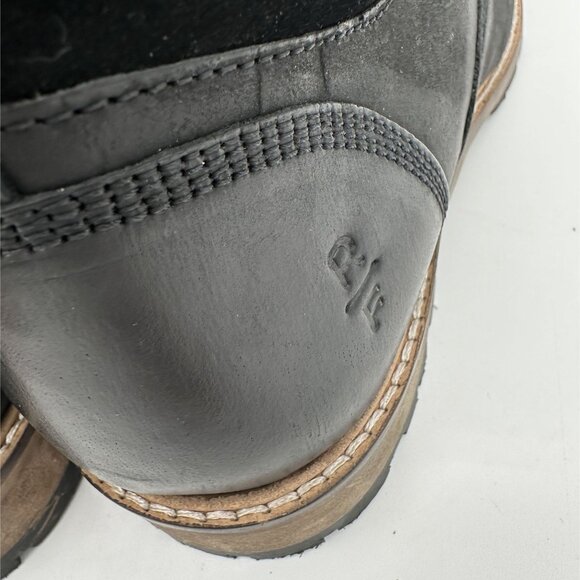 Reserved Black Leather Combat Boots Size 10 main image 5
